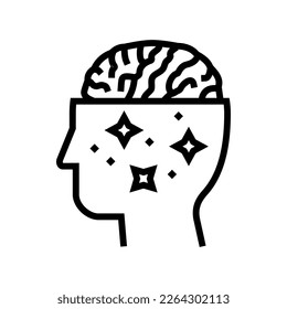 keep open mind line icon vector. keep open mind sign. isolated contour symbol black illustration