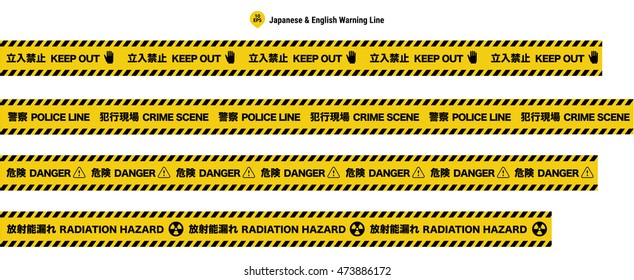 Keep Out Radiation Hazard Dangerpolice Line 库存矢量图 免版税