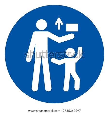 Keep Out of Reach of Children Child Kid Symbol Sign, Vector Illustration, Isolated On White Background Label.EPS10