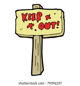 Keep Out Sign Cartoon Stock Vector (Royalty Free) 79396237 | Shutterstock