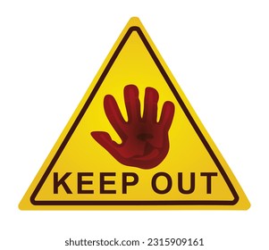 Keep out sign. vector illustration
