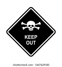 Keep Out Warning or Attention Sign Symbol.