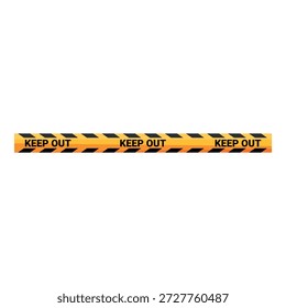 Keep out warning tape restricting access to unauthorized personnel