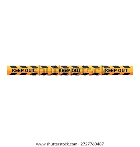 Keep out warning tape restricting access to unauthorized personnel