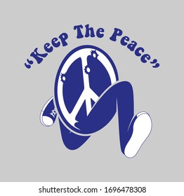 Keep the peace vector illustration run