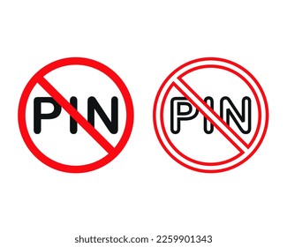 Mantener contraseña de pin. Vector de ilustración