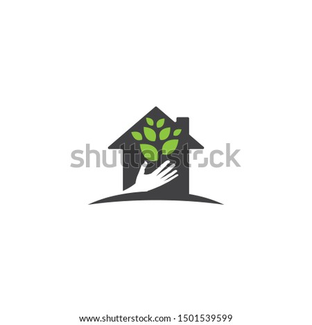 keep plants in the house logo vector icon ilustration 
