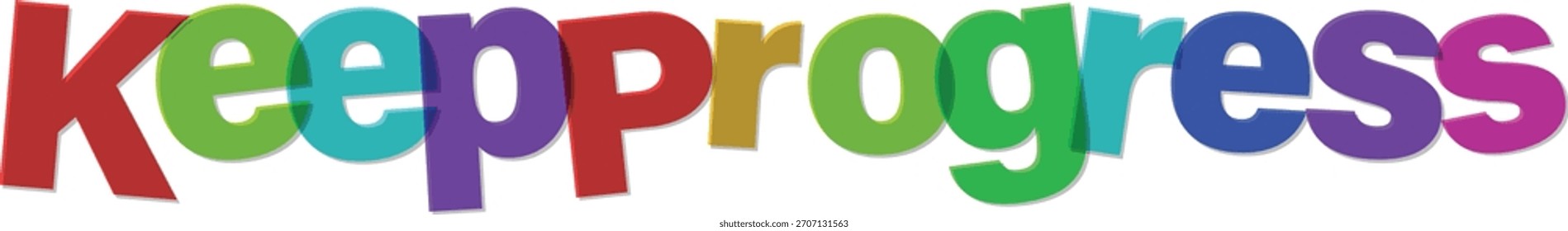 Diseño colorido de la tipografía para el concepto de la motivación y del desarrollo