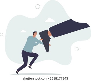 Keep pushing yourself, continue self development or self improve to overcome difficulty and success in business and career concept. character life .