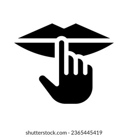 keep quiet glyph icon illustration vector graphic. Simple element illustration vector graphic, suitable for app, websites, and presentations isolated on white background