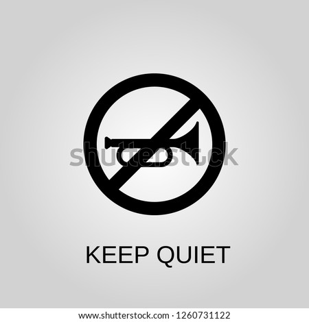 Keep quiet icon. Keep quiet concept symbol design. Stock - Vector illustration can be used for web