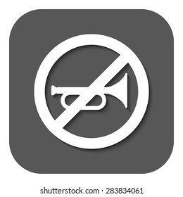 The keep quiet icon. No sound symbol. Flat Vector illustration. Button
