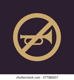 The keep quiet icon. No sound symbol. Flat Vector illustration. Button Set