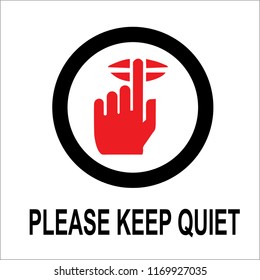 keep quiet sign