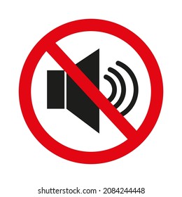 keep quiet. vector icon prohibiting to make noise. do not listen to loud music