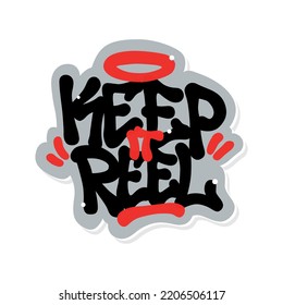 conservarlo como reel.vectorial ilustración.letras dibujadas a mano en estilo graffiti.inscripción decorativa aislada en fondo blanco.fuente hip hop.tipografía moderna diseño perfecto para camiseta, pegatina, web, volante, etc