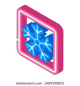 keep refrigerated product label warning isometric icon vector. keep refrigerated product label warning sign. isolated symbol illustration