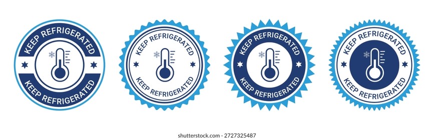 Mantenha refrigerado instruções de armazenamento emblema de segurança do produto
