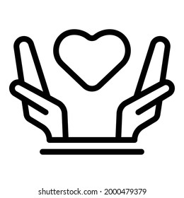 Keep relationship icon. Outline Keep relationship vector icon for web design isolated on white background