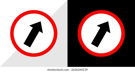 Keep Right Directional Arrow Road Sign Graphics