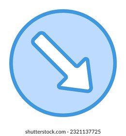 Keep right icon in blue line style, use for website mobile app presentation