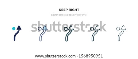 keep right icon in different style vector illustration. two colored and black keep right vector icons designed in filled, outline, line and stroke style can be used for web, mobile, ui