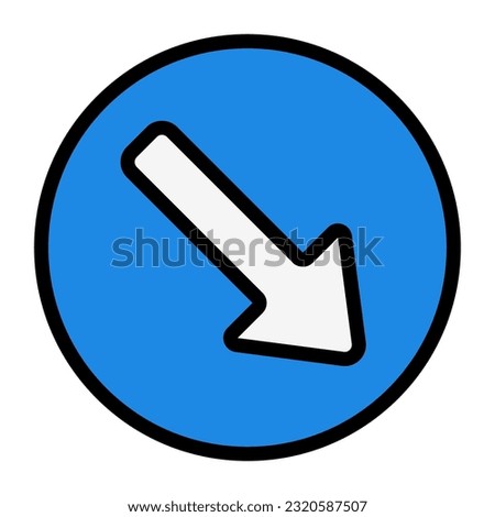 Keep right icon in filled line style, use for website mobile app presentation