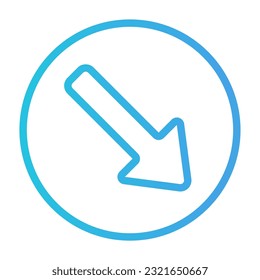 Keep right icon in gradient line style, use for website mobile app presentation