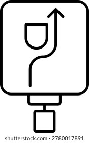 Keep Right Illustration vector Icon Design