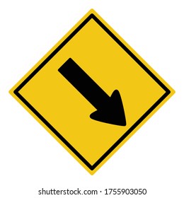 keep right sign, turn right signal, keep right traffic sign icon