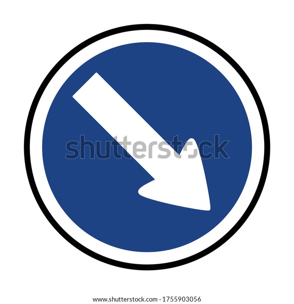 keep right sign, turn right signal, keep right\
traffic sign icon