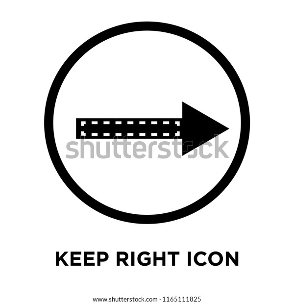 Keep right signal icon vector\
isolated on white background, Keep right signal transparent\
sign