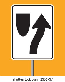 Keep Right Traffic Sign -VECTOR