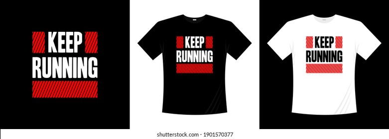 Laufendes Typografie-T-Shirt-Design
