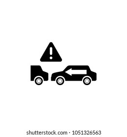 Keep Safe Distance. Flat Vector Icon. Simple Black Symbol On White Background