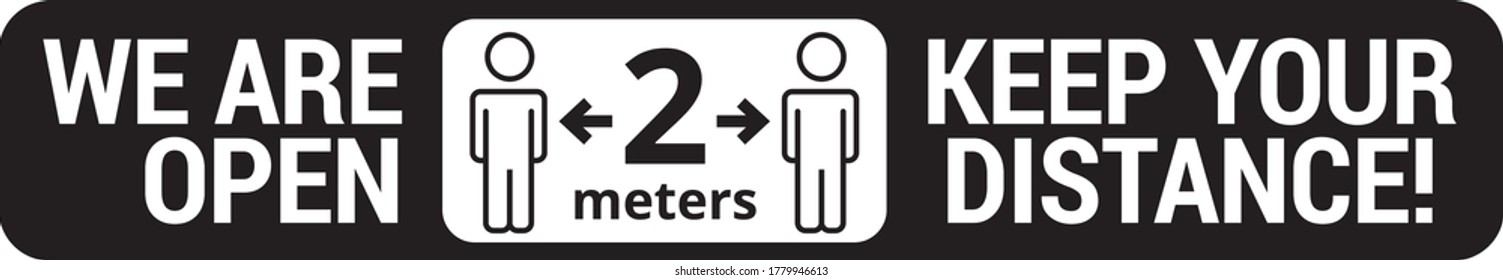 Keep safe social distance sign