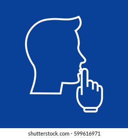 Keep silence icon