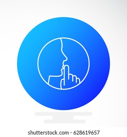 Keep silence icon