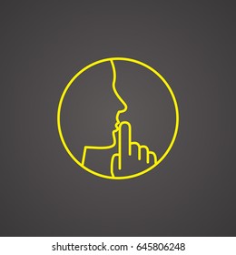 Keep silence icon