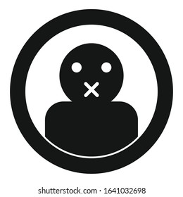 Keep silence icon. Simple illustration of keep silence vector icon for web design isolated on white background