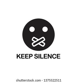 Keep Silence Icon Trendy Stock Vector (Royalty Free) 1375522511 ...