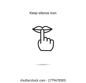 Keep silence icon vector illustration graphic on background