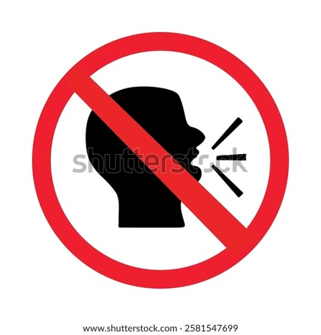 keep silence , warning information sign