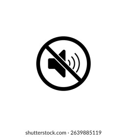 Keep Silent Sign or Keep Silent Icon Vector On White Background. Forbidden to speak. Silent mode set icon. Forbidden sign. Turn off the sound pictogram. Prohibition sign for public places.