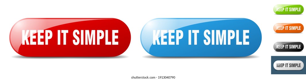 keep it simple button. sign. key. push button set
