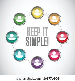 keep it simple people diagram sign illustration design over white