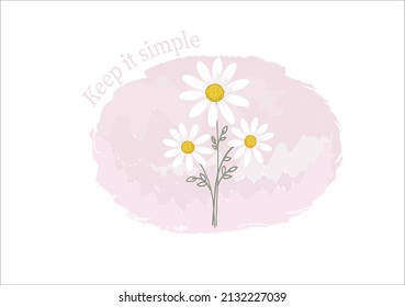 keep it simple pink daisy flower design