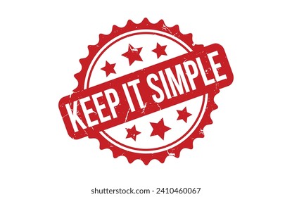 Keep It Simple rubber grunge stamp seal vector