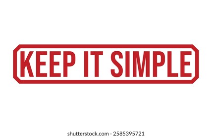 KEEP IT SIMPLE rubber stamp vector illustration on white background