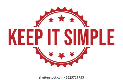 KEEP IT SIMPLE rubber stamp vector illustration on white background